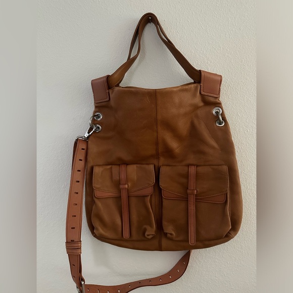Christopher Kon Handbags - Christopher Kon Tan Leather foldover Crossbody
Satchel/Tote bag. NWOT.